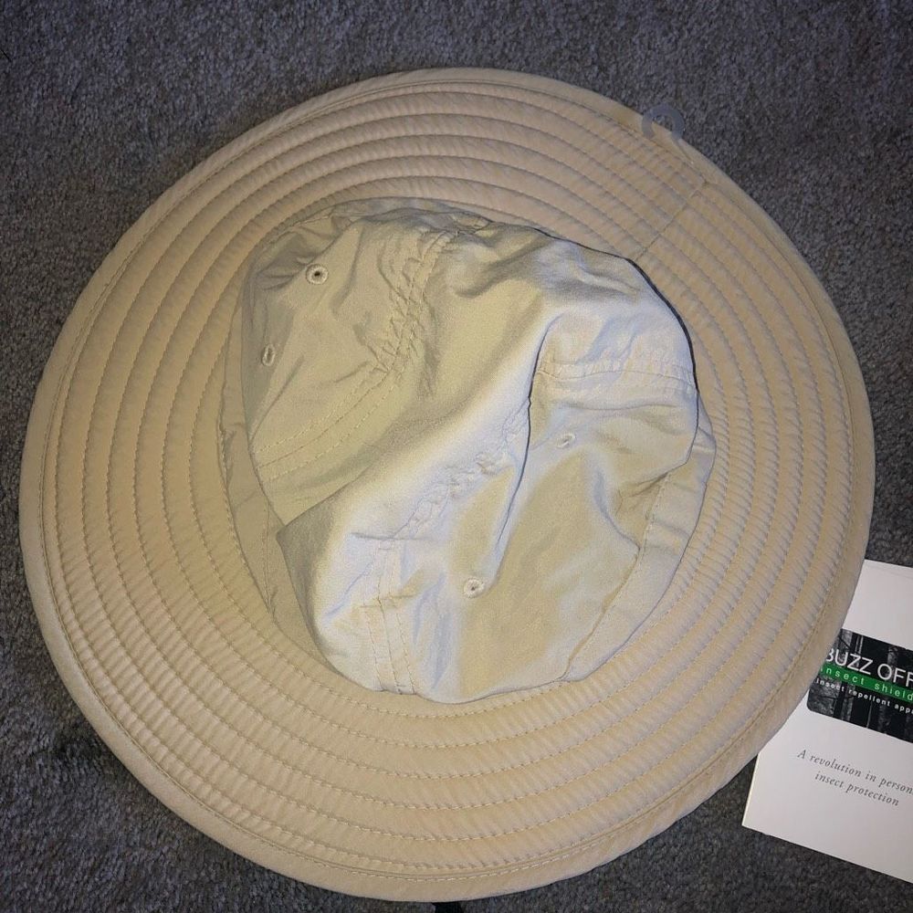 LL BEAN BUZZ OFF INSECT SHIELD NYLON BUCKET SUN HAT ADULT MEDIUM NEW W TAGS - Picture 2 of 4